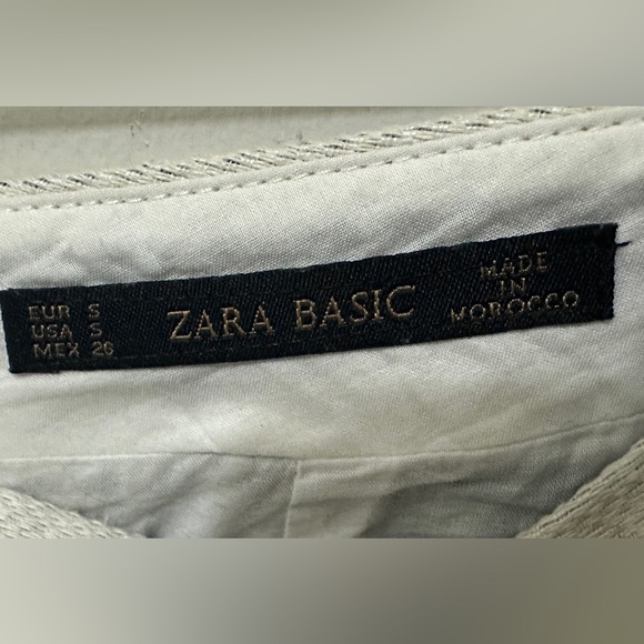 282 ZARA Basic | EUC Morocco Striped Navy Blue White Mini Skirt (Size S) - Picture 7 of 10